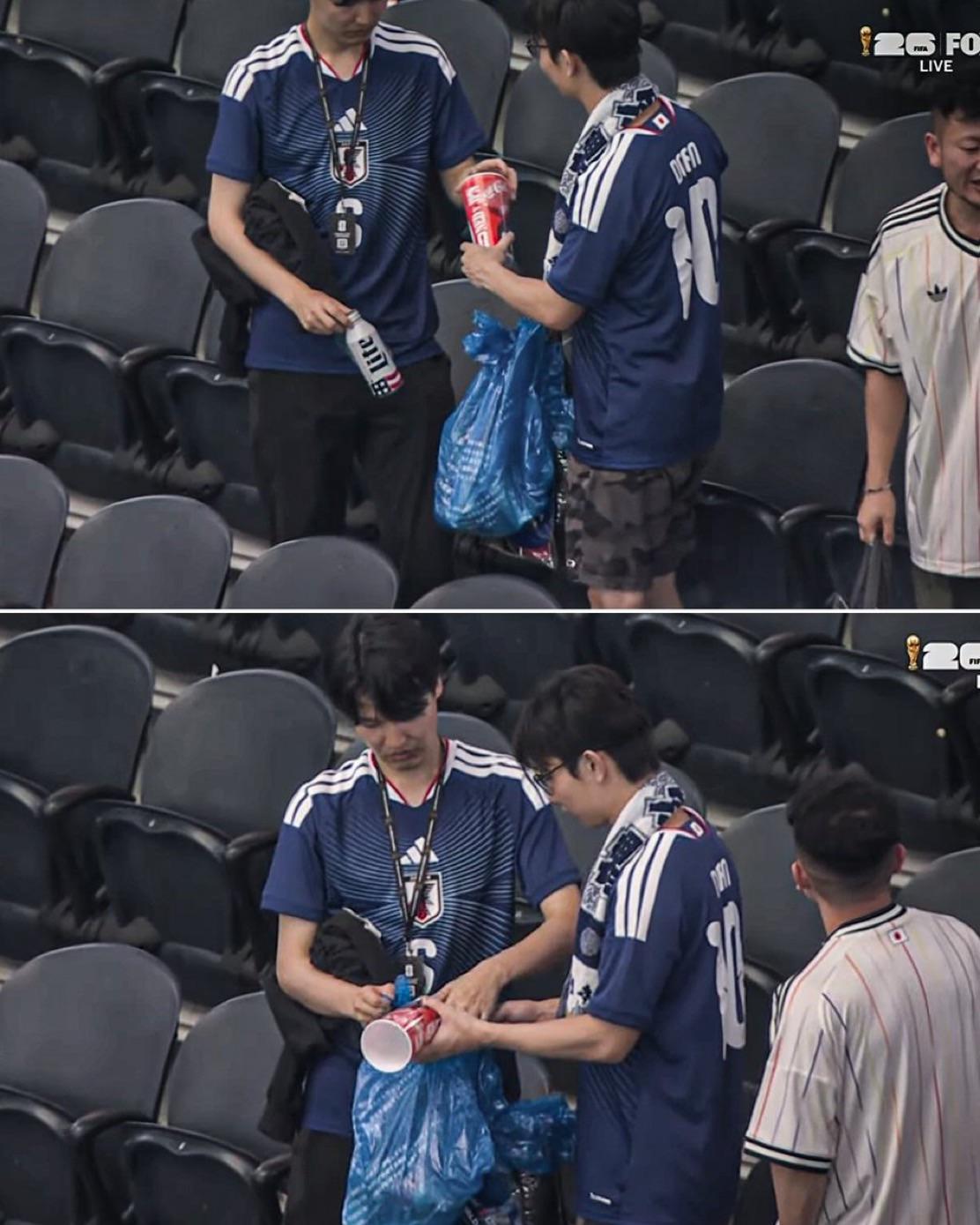 日本のファンがスタジアムを掃除「子供たちに後始末を教える文化が素晴らしい」